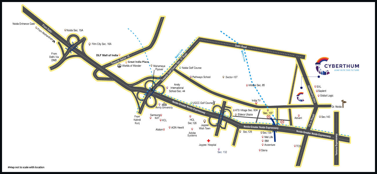 Cyberthum Noida Location Map